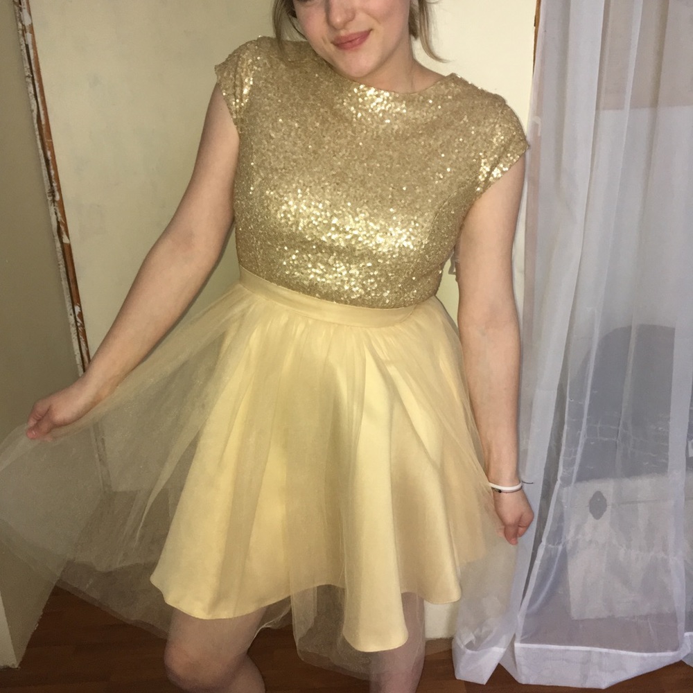 Gold dress